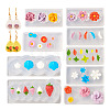 9Pcs 9 Style DIY Shell/Flower/Leaf/Feather Shape Earring Ornament Silicone Molds DIY-TA0004-28-10