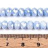 Anti-Tarnish Electroplate Rondelle Glass Beads Strands X-EGLA-T021-6mm-17-09-4
