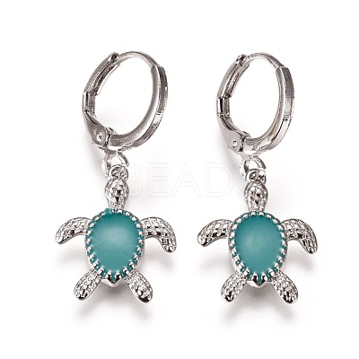 Brass Hoop Earrings EJEW-I230-07P-1