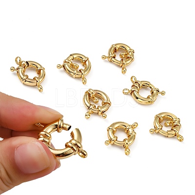 Rack Plating Brass Spring Ring Clasps KK-D399-A-G-NF-1