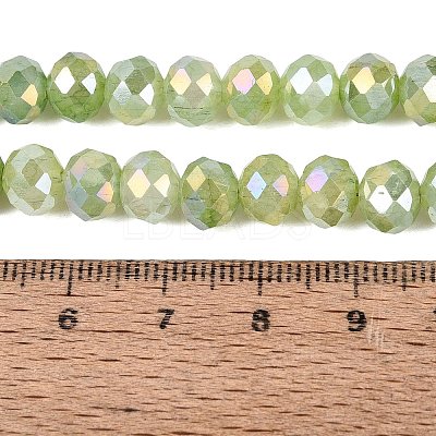 Electroplate Crackle Imitation Jade Glass Beads Strands LS-EGLA-Q131-02C-03-1