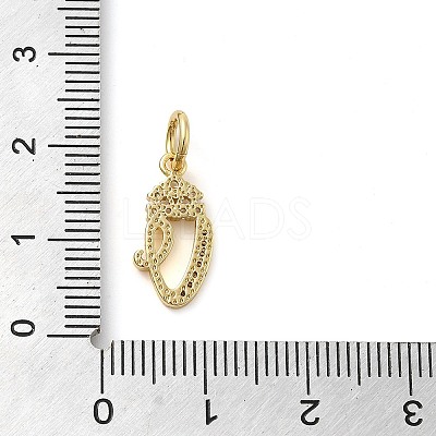 Brass Micro Pave Cubic Zirconia Pendants KK-M273-01G-V-1