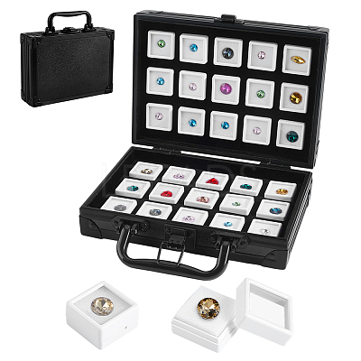 Rectangle Aluminum Alloy with MDF Organizer Cases ODIS-WH0108-093A-1