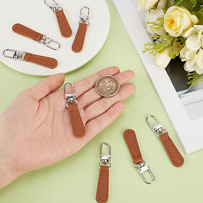 8Pcs PU Leather Zipper Pulls for Handbags Luggage and Jacket FIND-CL0002-09A-1