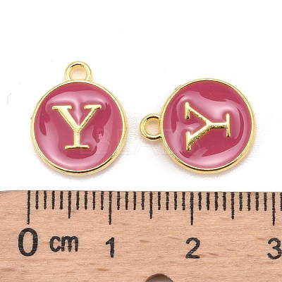 Golden Plated Alloy Enamel Charms X-ENAM-S118-08Y-1