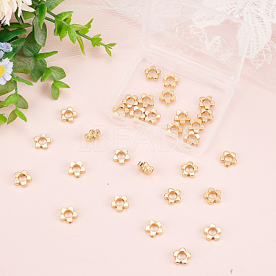 30Pcs Brass Bead Frames KK-DC0002-54-1