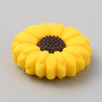 Daisy Silicone Beads LS-SIL-WH0001-60B-02-1