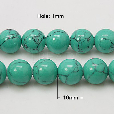 Synthetic Turquoise Beads Strands TURQ-H038-10mm-XXS11-1
