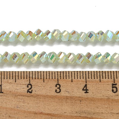 Electroplate Glass Beads Strands GLAA-Q105-04O-1