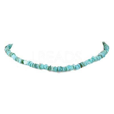Dyed Natural Freshwater Shell Nuggets Beaded Necklaces NJEW-JN05488-02-1