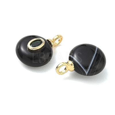 Natural Black Banded Agate(Dyed & Heated) Pendants GG-CBA42CA-03G-1