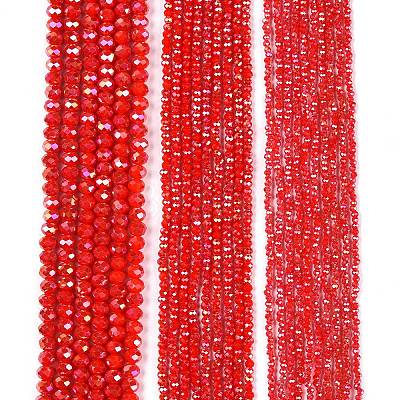 Electroplate Glass Beads Strands X-EGLA-A044-P6mm-B22-1
