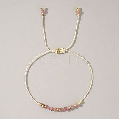 Natural Birthstone Braided Bead Bracelets for Women X-VA8051-10-1