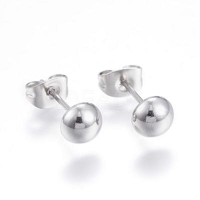 304 Stainless Steel Ear Studs EJEW-G210-02-1