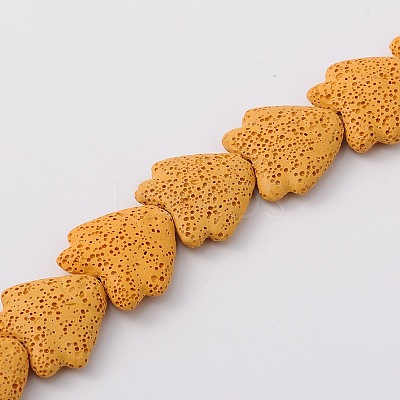 Tropical Fish Synthetic Lava Rock Beads Strands G-N0107-13-1