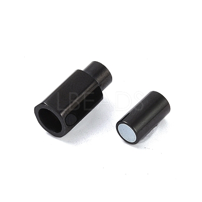 304 Stainless Steel Magnetic Clasps with Glue-in Ends STAS-K282-01A-EB-1