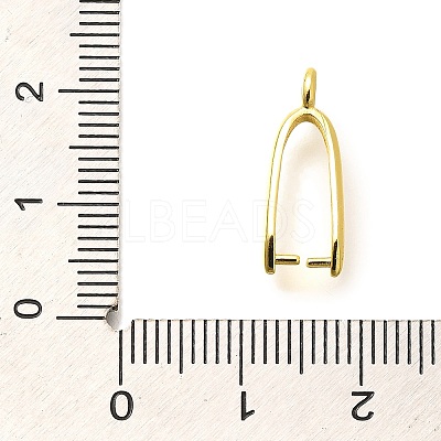 Rack Plating Brass Ice Pick Pinch Bails KK-Z030-05F-G-1