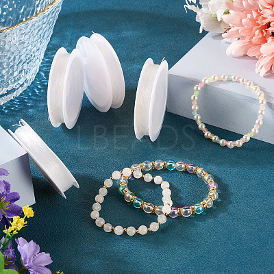4 Rolls Round Crystal Elastic Stretch Thread EW-TA0001-09D-1