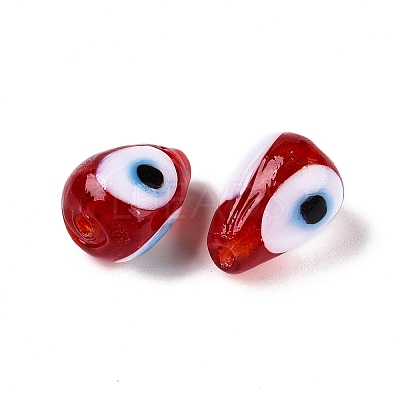 Handmade Evil Eye Lampwork Beads LAMP-T021-16D-1