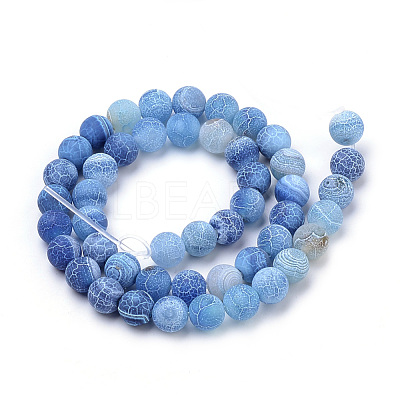 Natural Weathered Agate Beads Strands X-G-S259-05C-8mm-1
