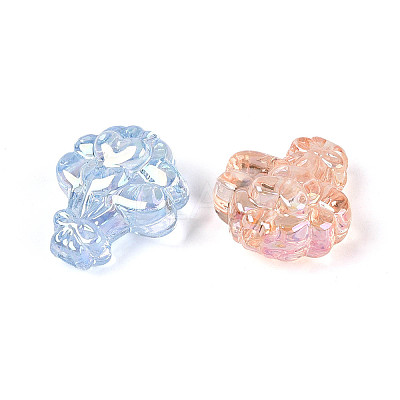 UV Plating Transparent Acrylic Beads TACR-T029-28M-1