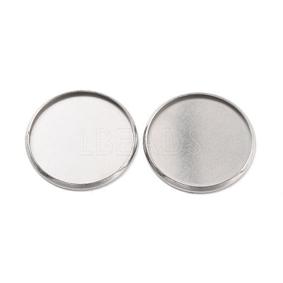Non-Tarnish 316 Surgical Stainless Steel Cabochon Tray Settings STAS-I187-06B-P-1