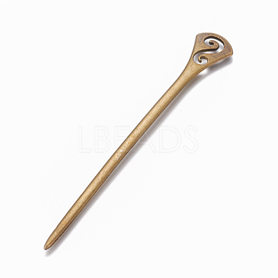 Tibetan Style Alloy Hair Stick Findings OHAR-WH0016-06B-1