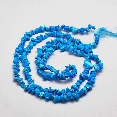 Synthetic Turquoise Chip Bead Strands G-M205-54-1
