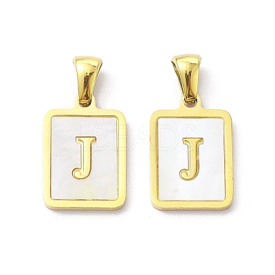Ion Plating(IP) 304 Stainless Steel Pave Shell Pendants STAS-G327-01G-J-1
