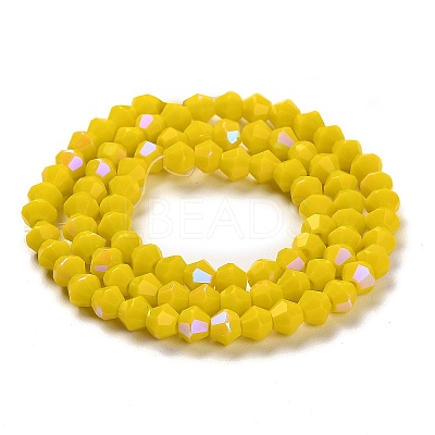 Opaque Solid Color Imitation Jade Glass Beads Strands EGLA-A039-P4mm-L05-1