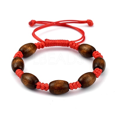Adjustable Korean Waxed Polyester Cord Kid Braided Beads Bracelets BJEW-JB05437-1