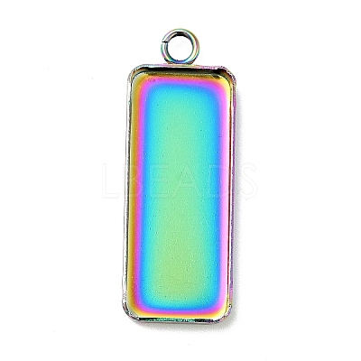 Ion Plating(IP) 304 Stainless Steel Pendant Cabochon Settings LS-STAS-I069-36MC-1