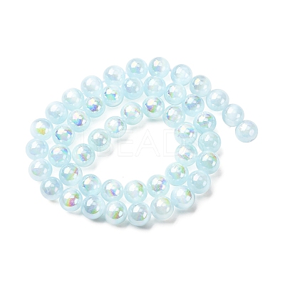 Plating Natural Selenite Beads Strands G-G120-A01-03-03-1
