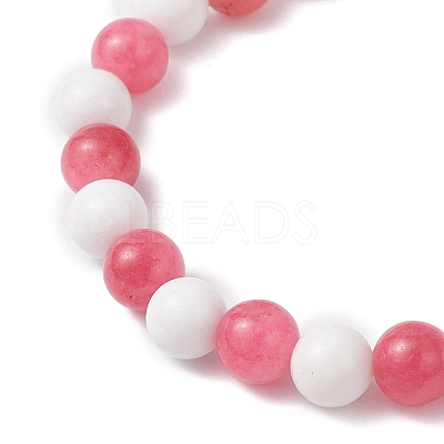 2Pcs Natural & Dyed Malaysia Jade Bracelets for Women BJEW-JB12624-1