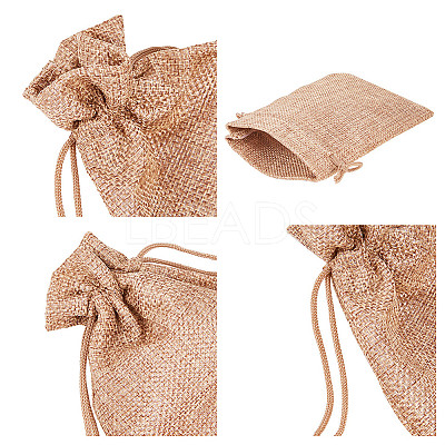 Burlap Packing Pouches Drawstring Bags ABAG-BC0001-08-9x7-1