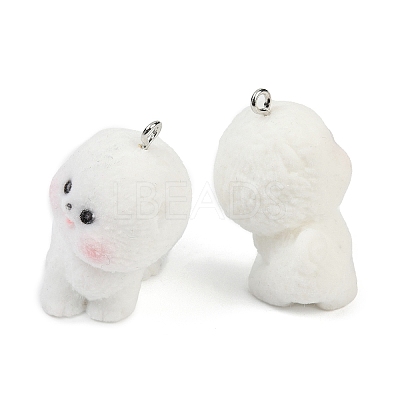 Flocky Resin Pendants FIND-A052-06D-1