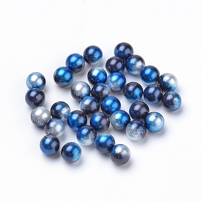Rainbow Acrylic Imitation Pearl Beads OACR-R065-4mm-A11-1