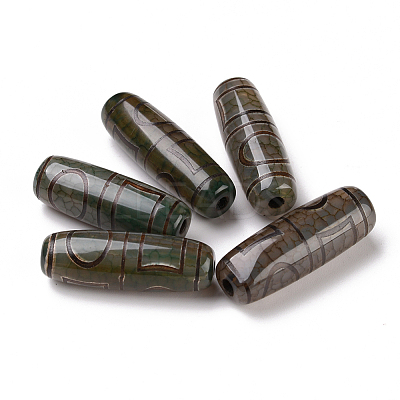 Tibetan Style dZi Beads TDZI-E004-03-1