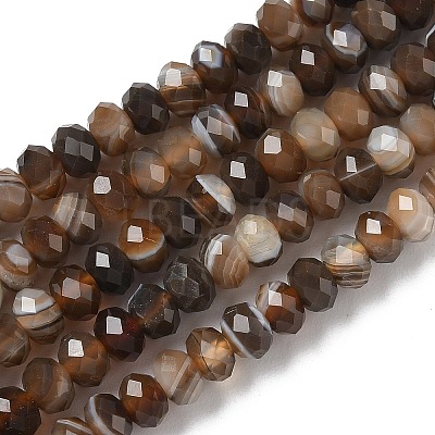 Natural Banded Agate Beads Strands G-D344-A34-04-1
