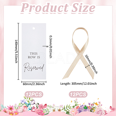 12Pcs Paper Seat Reserved Sign Hanging OFST-WH0004-095A-1