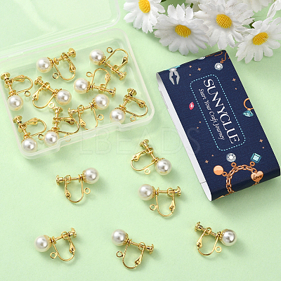 16Pcs Iron Clip-on Earring Findings IFIN-SC0001-93A-1