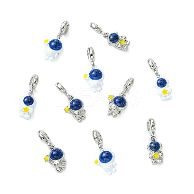 16Pcs 4 Styles Spray Printed Alloy European Dangle Charms FIND-CJ0005-53-1