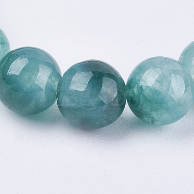 Two Tone Natural White Jade Bead Strands G-R165-10mm-M1-1