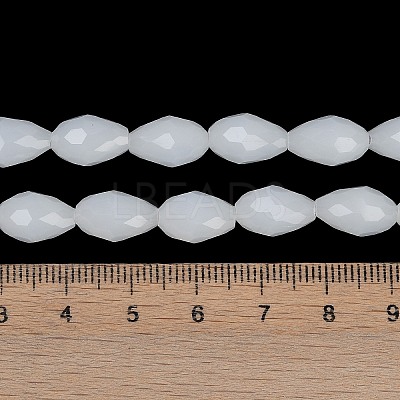 Electroplate Imitation Jade Glass Beads Strands EGLA-N013-J8mm-D03-1