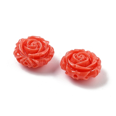 Synthetic Coral Carved Beads CORA-U003-01B-04-1