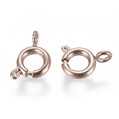 Ion Plating(IP) 304 Stainless Steel Spring Ring Clasps STAS-F224-02RG-A-1