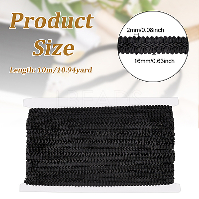 Polyester Braided Lace Trim OCOR-WH0074-92C-1