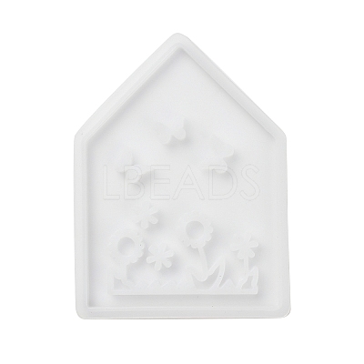 Easter Theme House with Butterfly & Flower Pattern DIY Silicone Table Lamp Molds SIMO-G008-01C-1