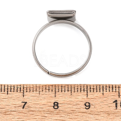 Adjustable 304 Stainless Steel Finger Rings Components SA-CBA8B85-09C-P-1