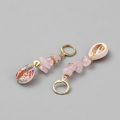 Alloy Shell Shape Leverback Earrings EJEW-WH0004-194D-1